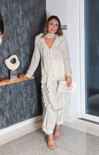 Pantalón beige con volantes - PANTALON REGULAR Boutiquemirel 
