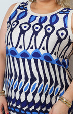 Vestido estampado geométrico