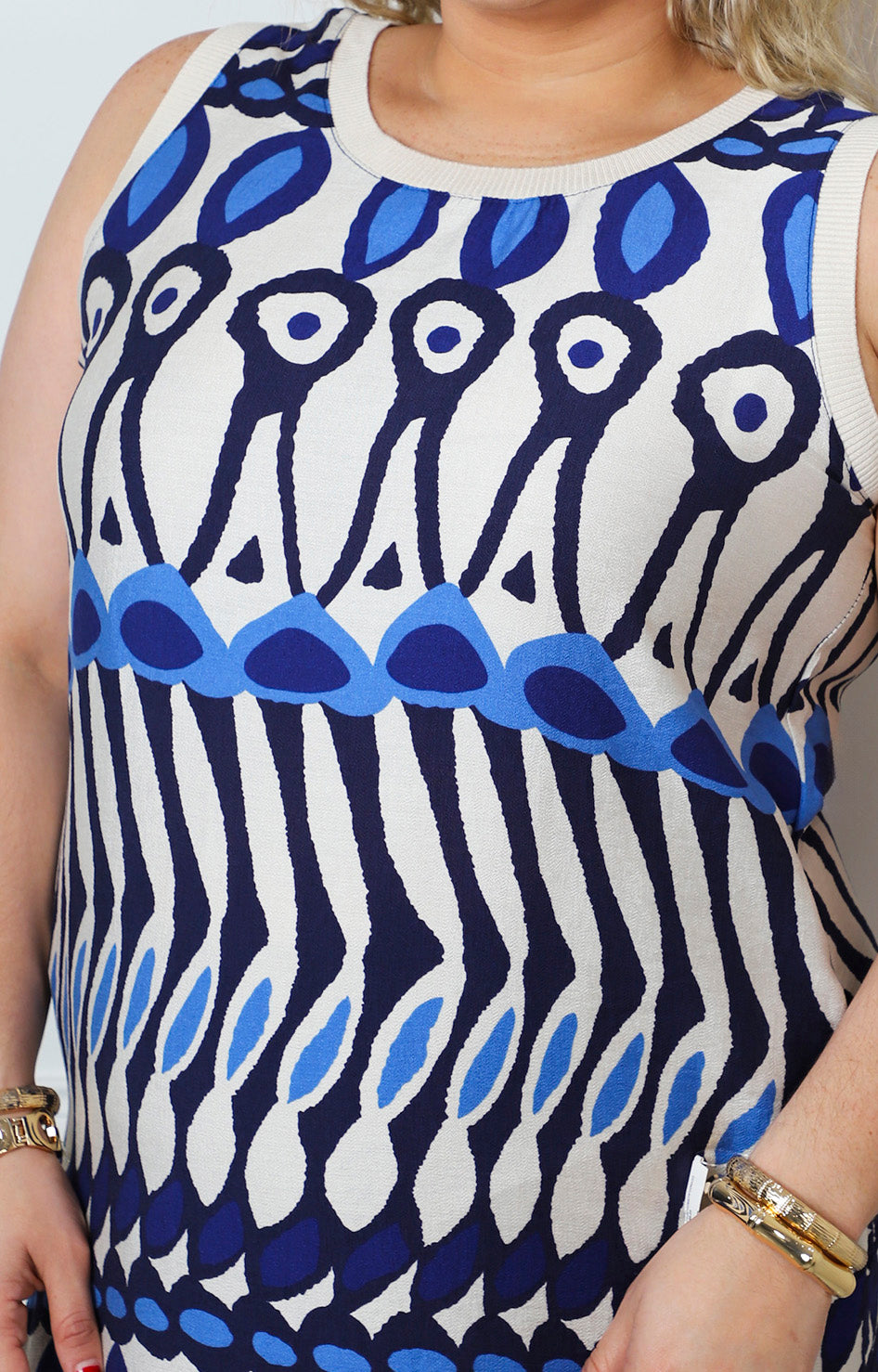 Vestido estampado geométrico