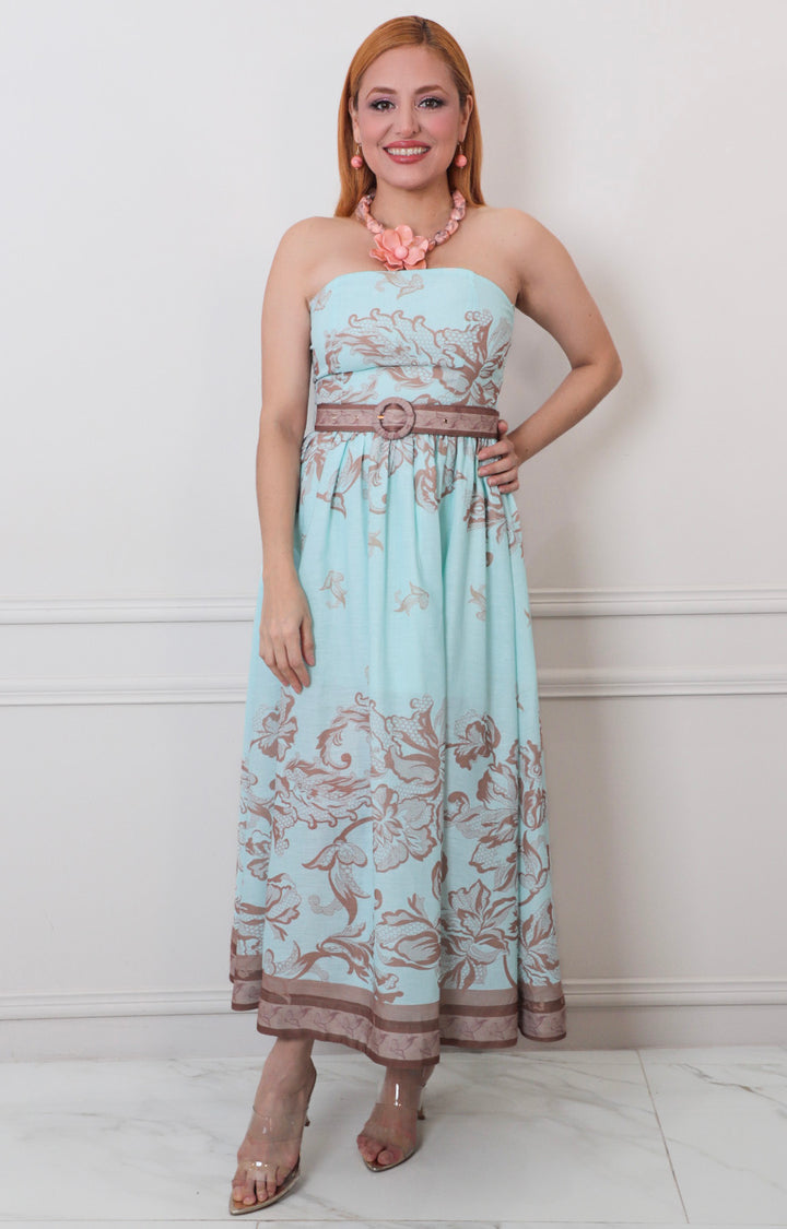 V*4-26*MISS AVENUE*DM4765*MENTA - VESTIDO LARGO REGULAR Boutiquemirel 