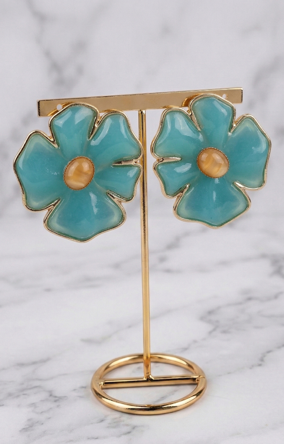 Aretes Flor Turquesa - ARETE Boutiquemirel 
