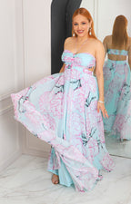 Vestido menta estampado