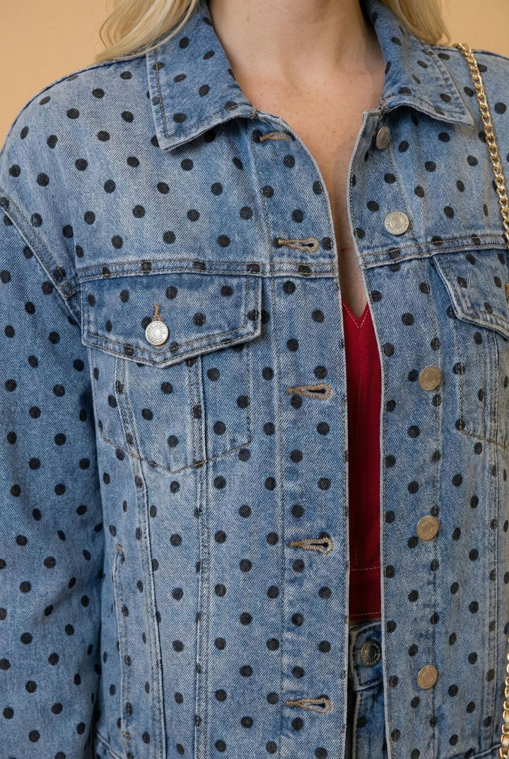 Chamarra mezclilla polka-dot - CHAMARRA Boutiquemirel 