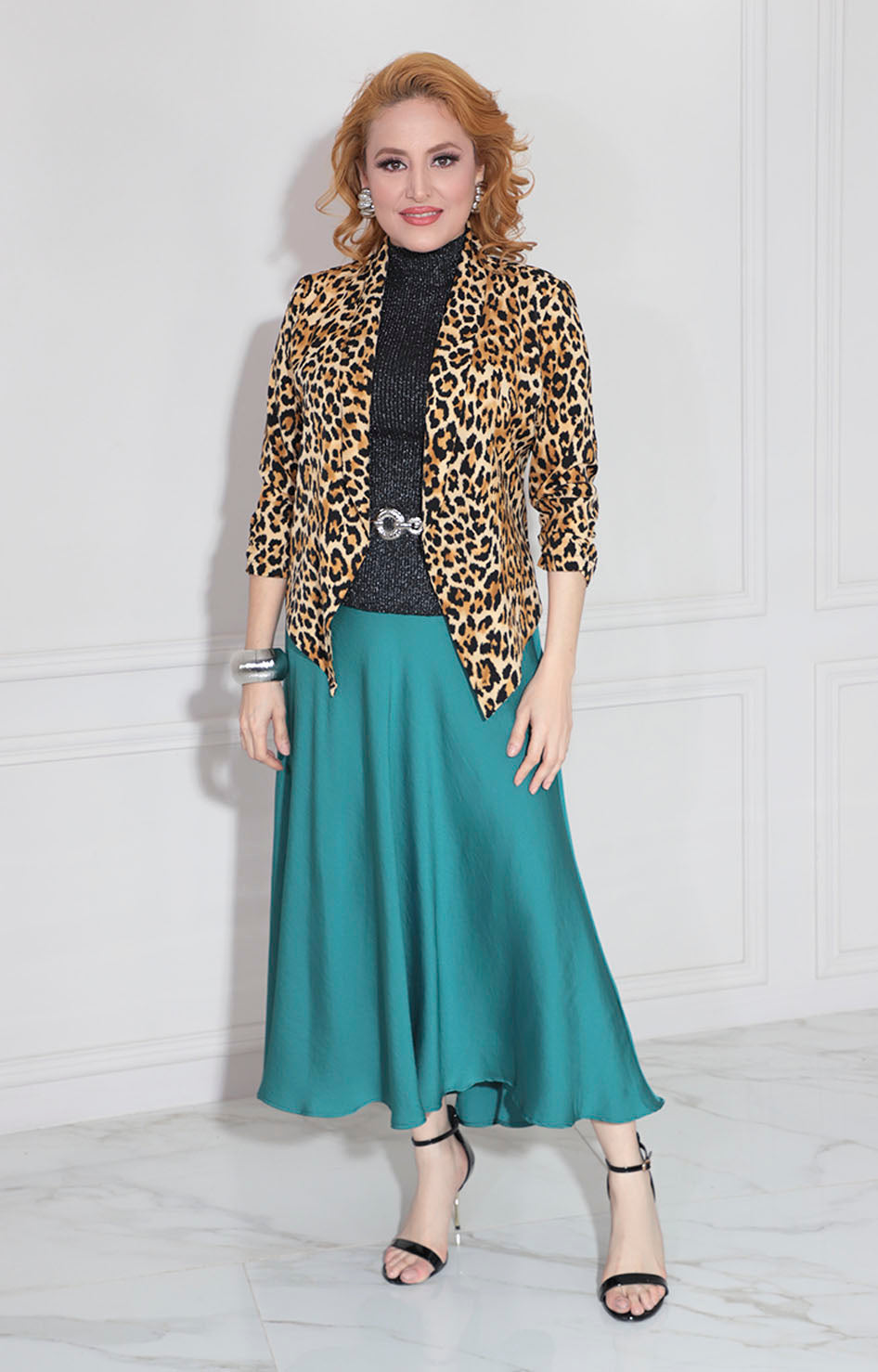 Blazer beige estampado