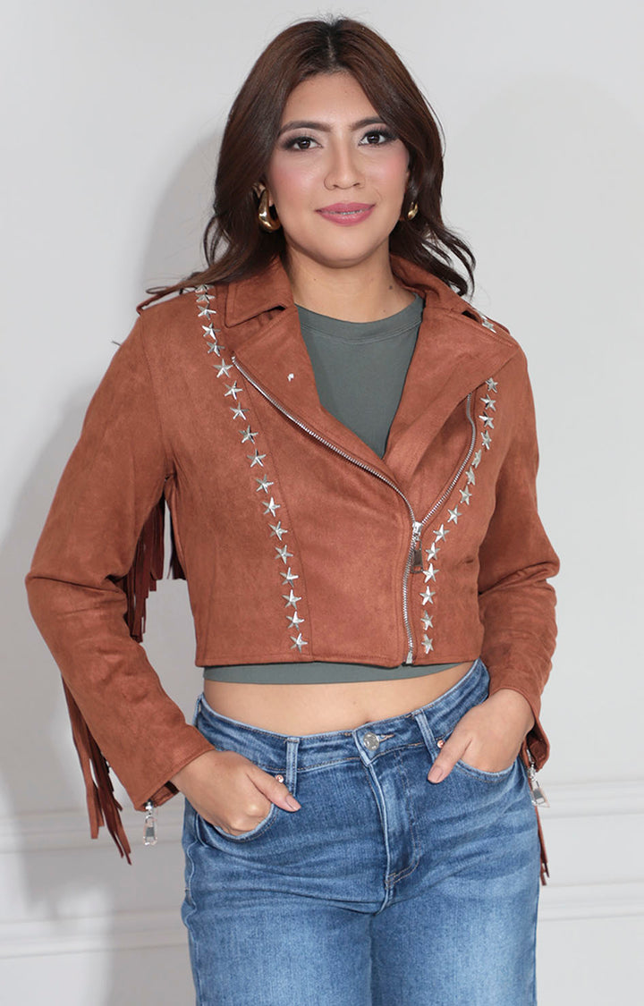 Chamarra gamuza chedrón