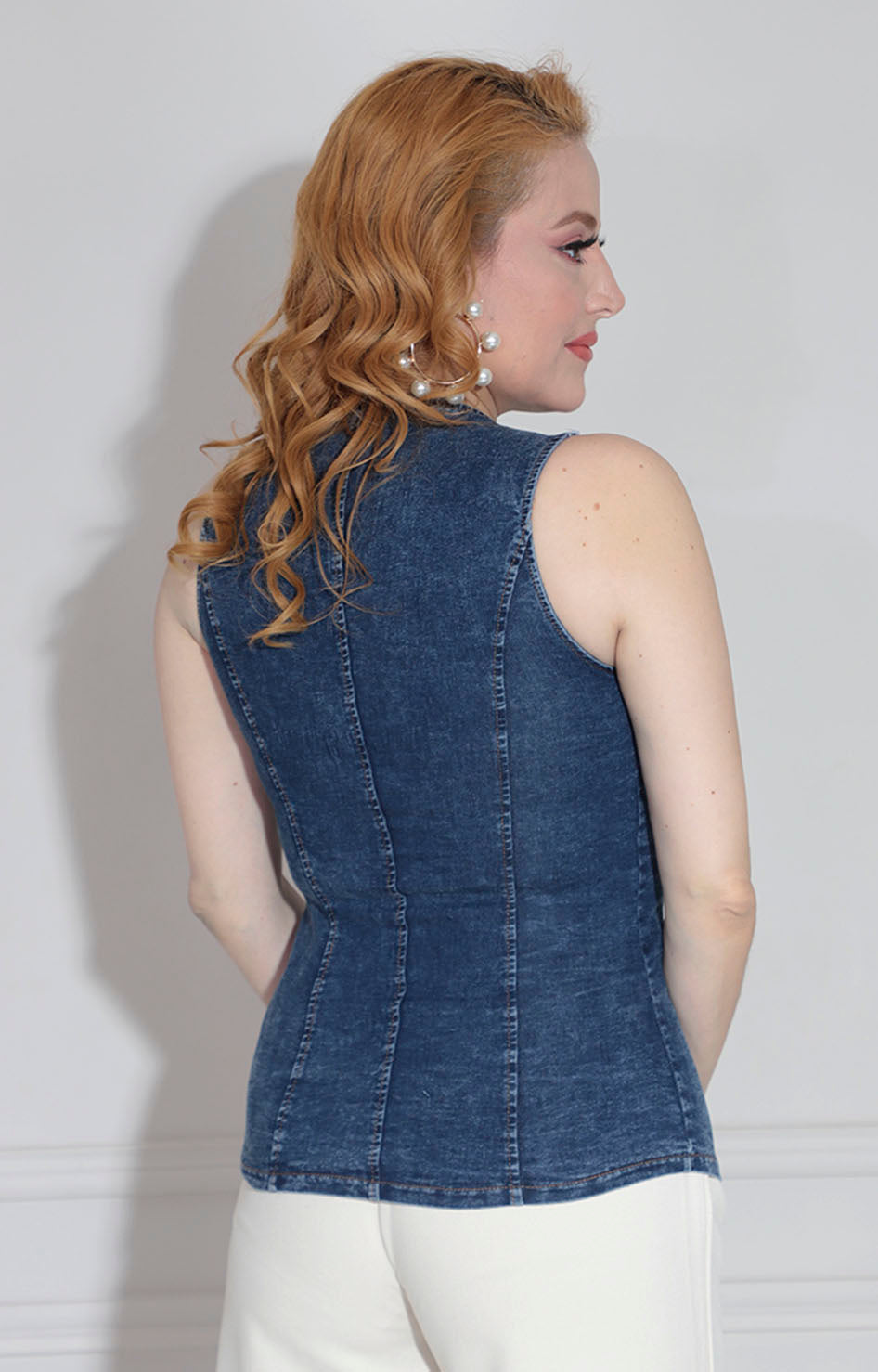 Blusa chaleco denim