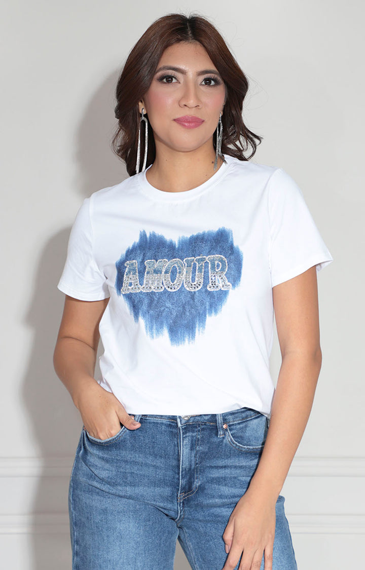 Blusa blanca amour