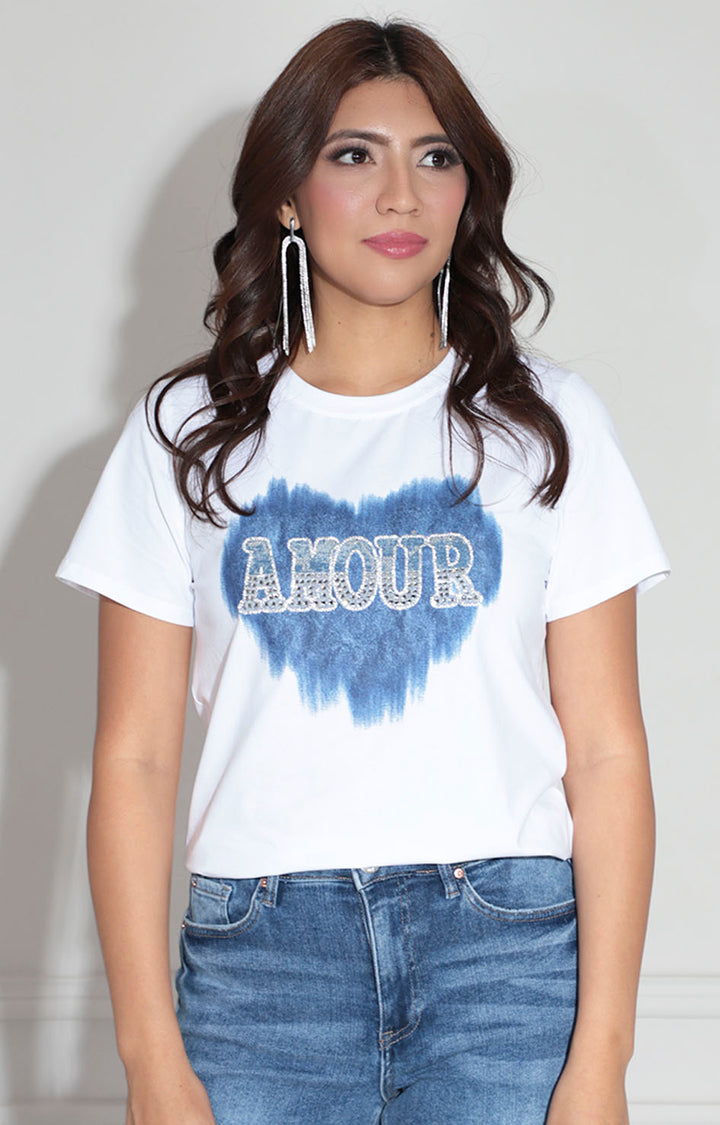 Blusa blanca amour