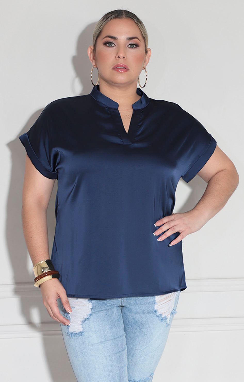 Blusa azul marino