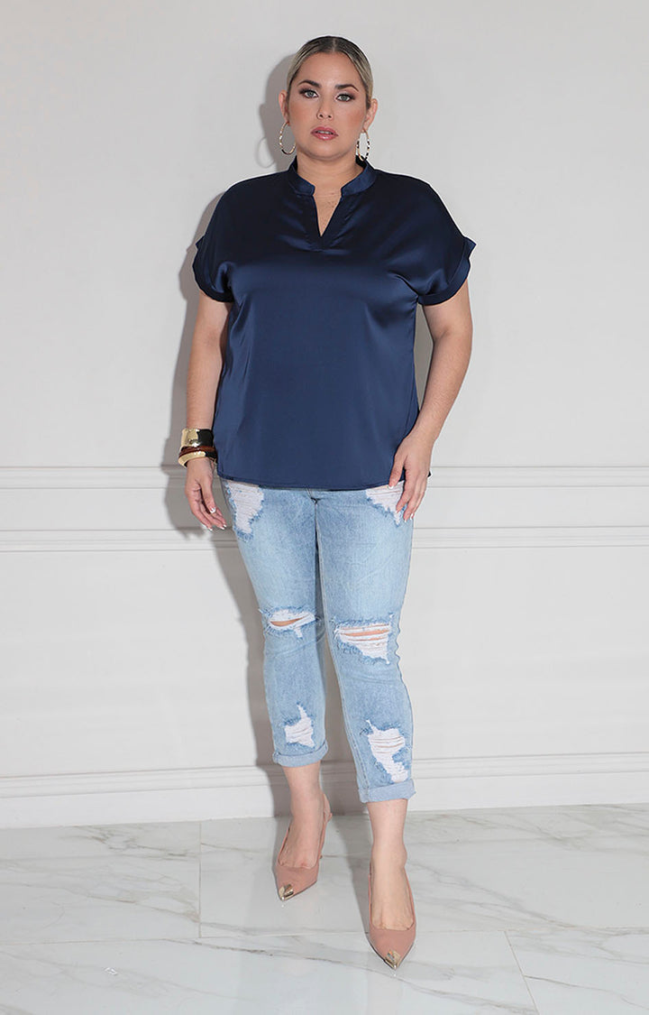 Blusa azul marino