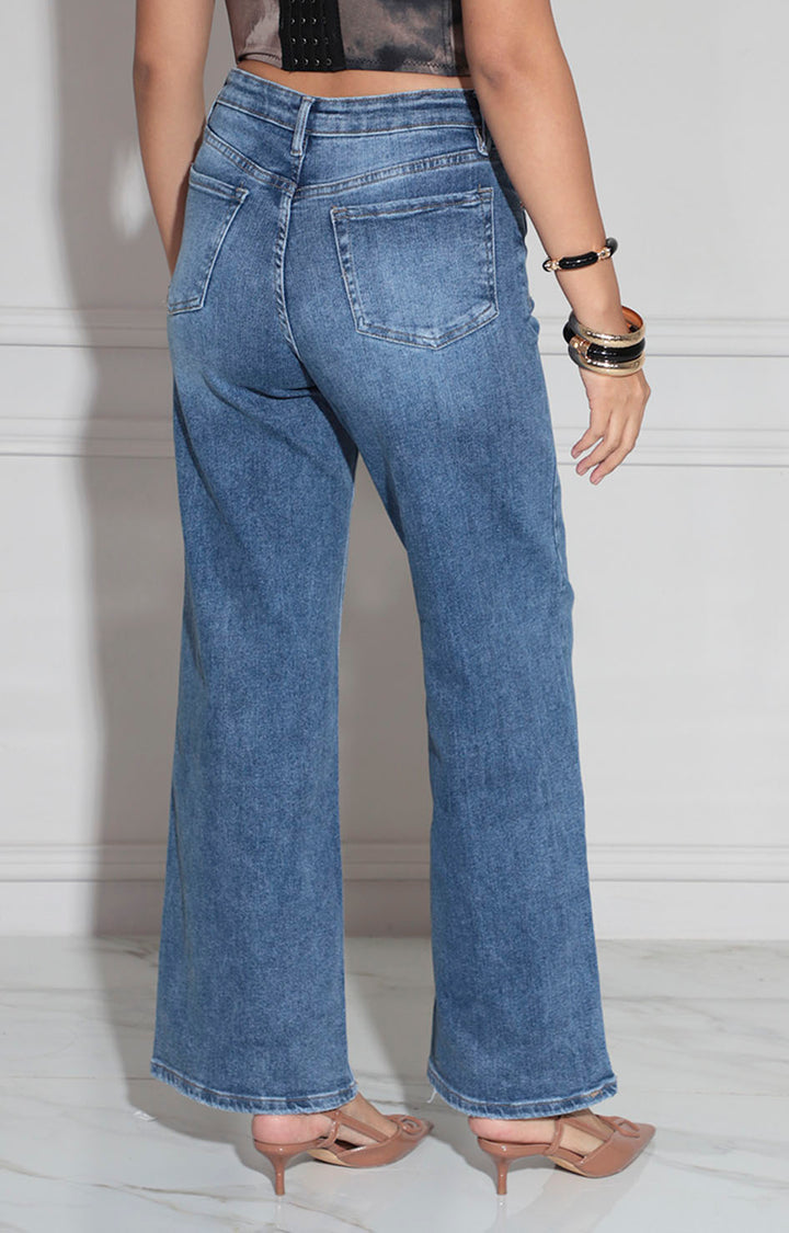 Pantalón denim recto