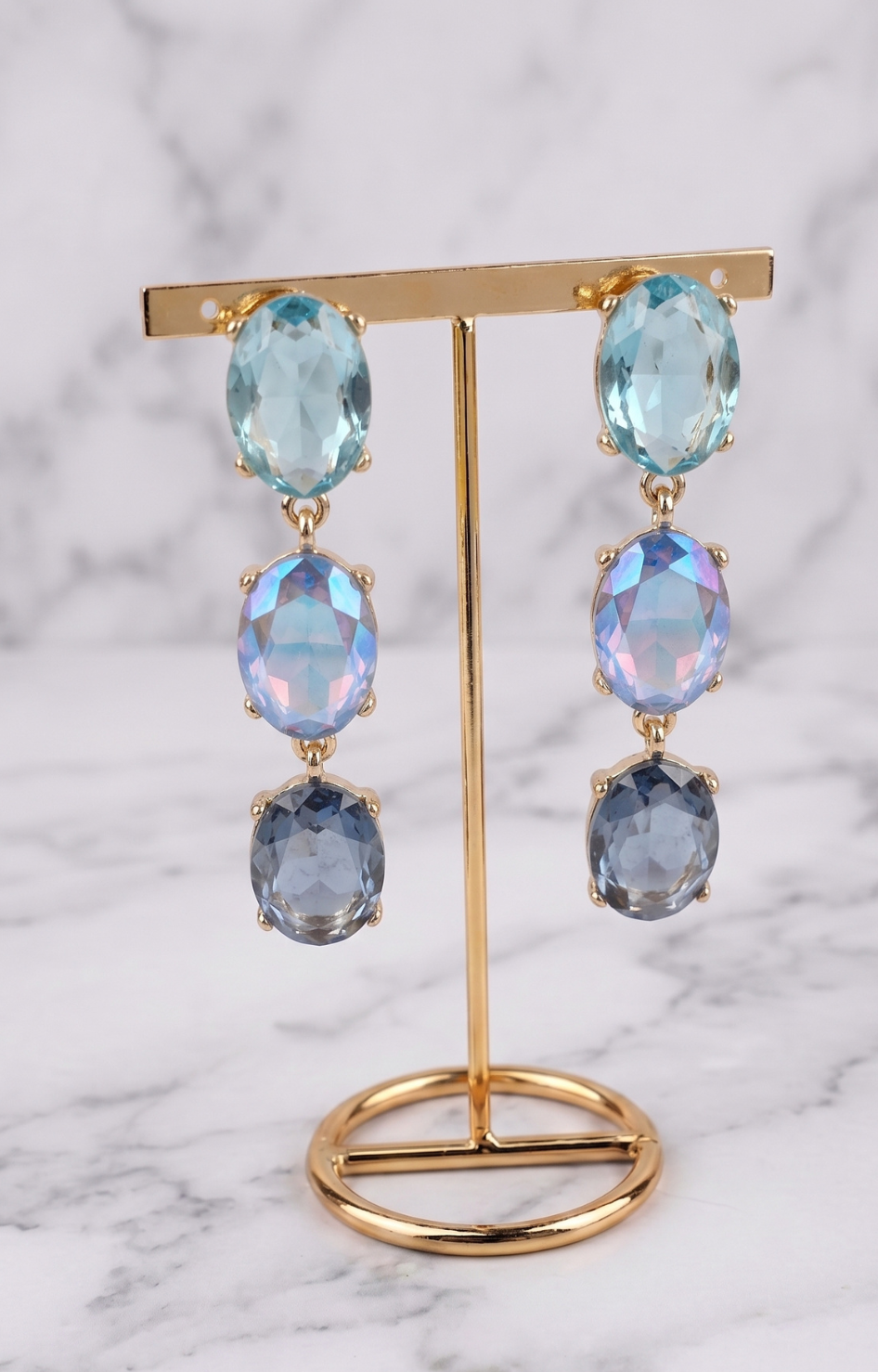 Aretes largos con cristales multicolor - ARETES Boutiquemirel 