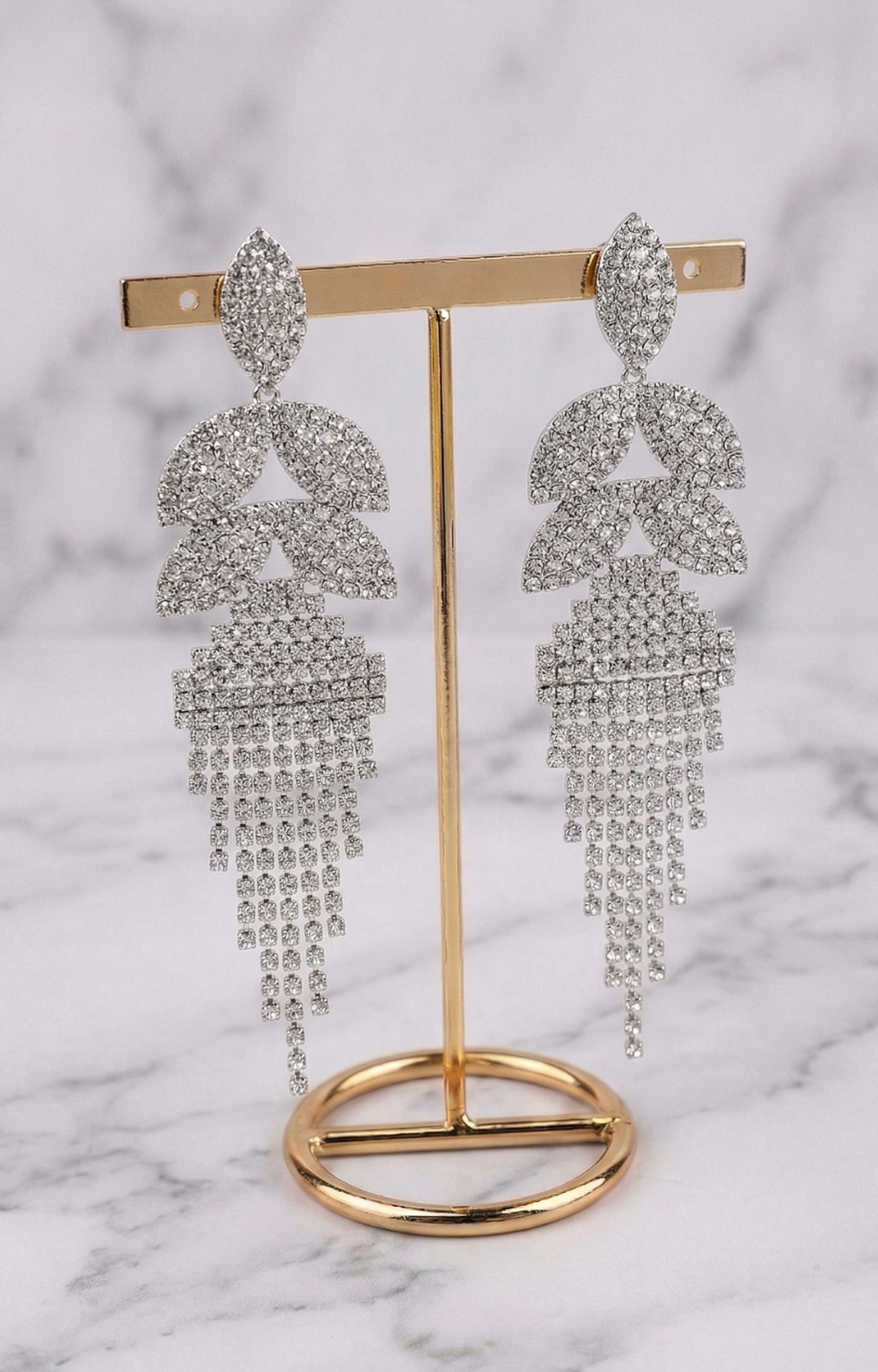 Aretes glam con cristales y flecos - ARETE Boutiquemirel 