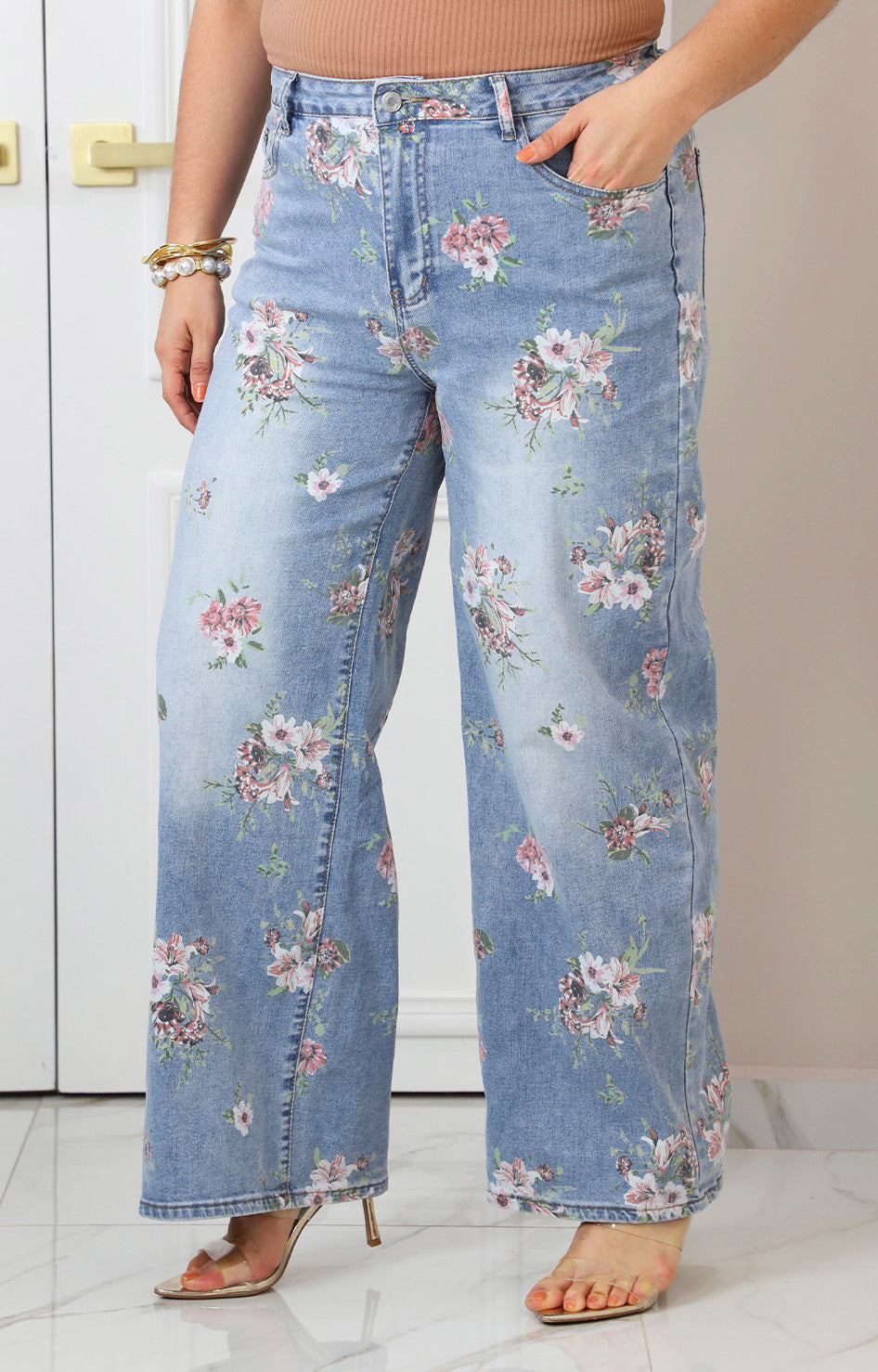 Pantalon estampado de flores