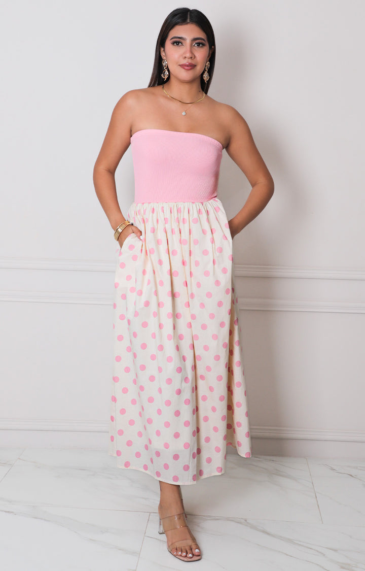 Vestido rosa estampada - VESTIDO LARGO REGULAR Boutiquemirel 