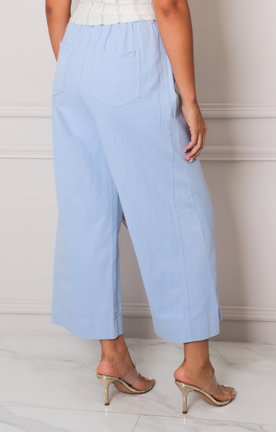 Pantalòn azul con lazo - PANTALON REGULAR Boutiquemirel 