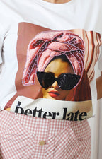 Blusa gráfica con brillos