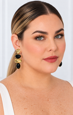 Aretes colgantes de cuentas