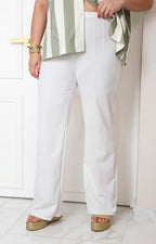 Pantalón blanco de tiro alto