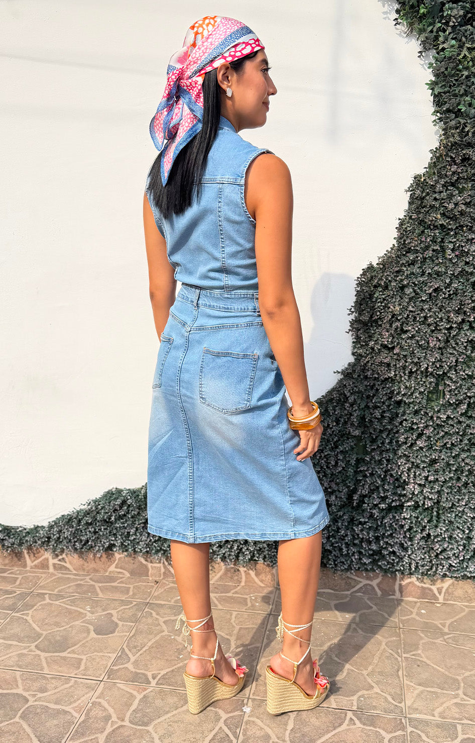 Vestido halter de mezclilla - VESTIDO CORTO REGULAR Boutiquemirel 