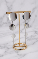 Aretes largos con diseño circular - ARETES Boutiquemirel 