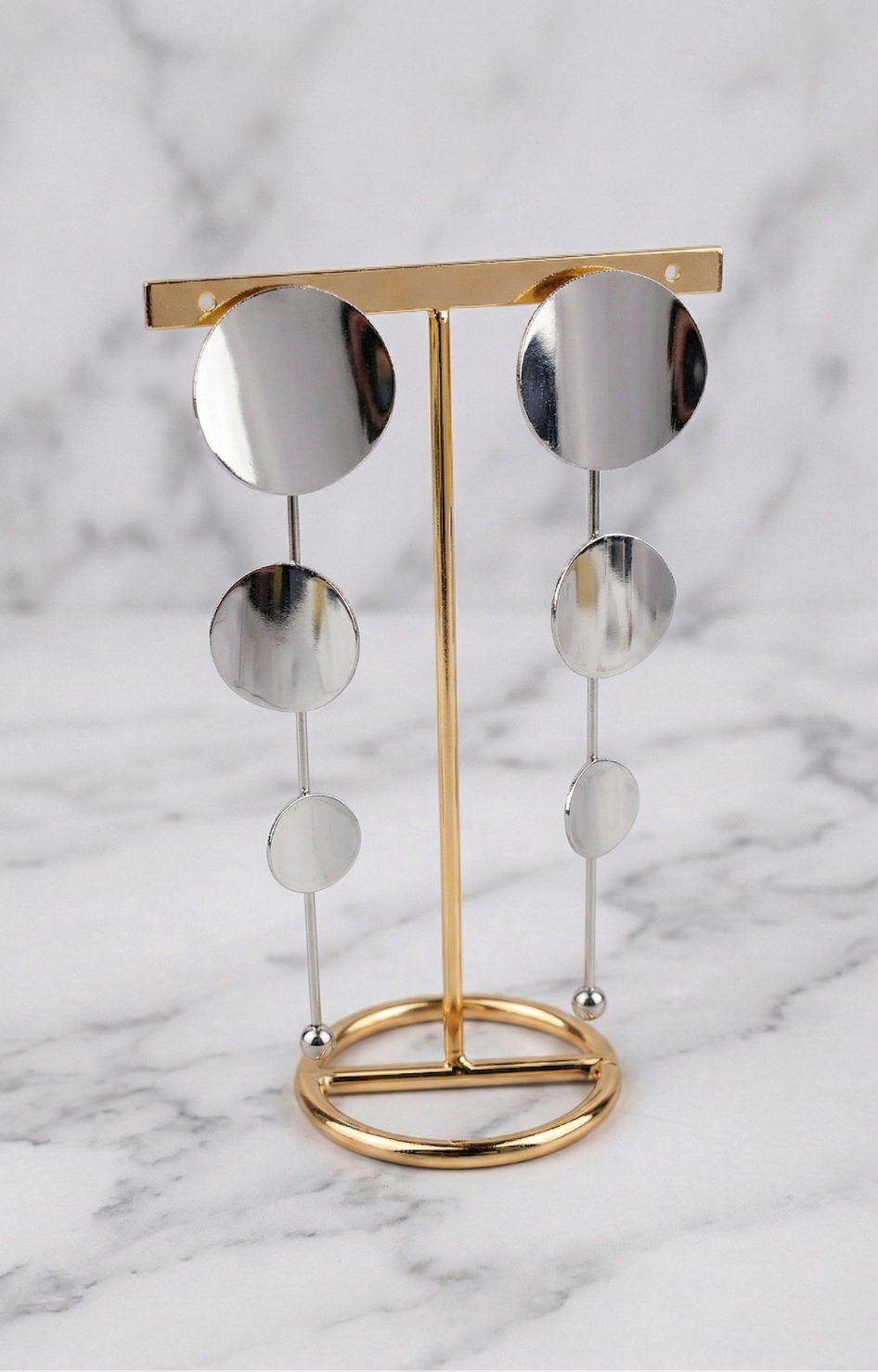 Aretes largos con diseño circular - ARETES Boutiquemirel 