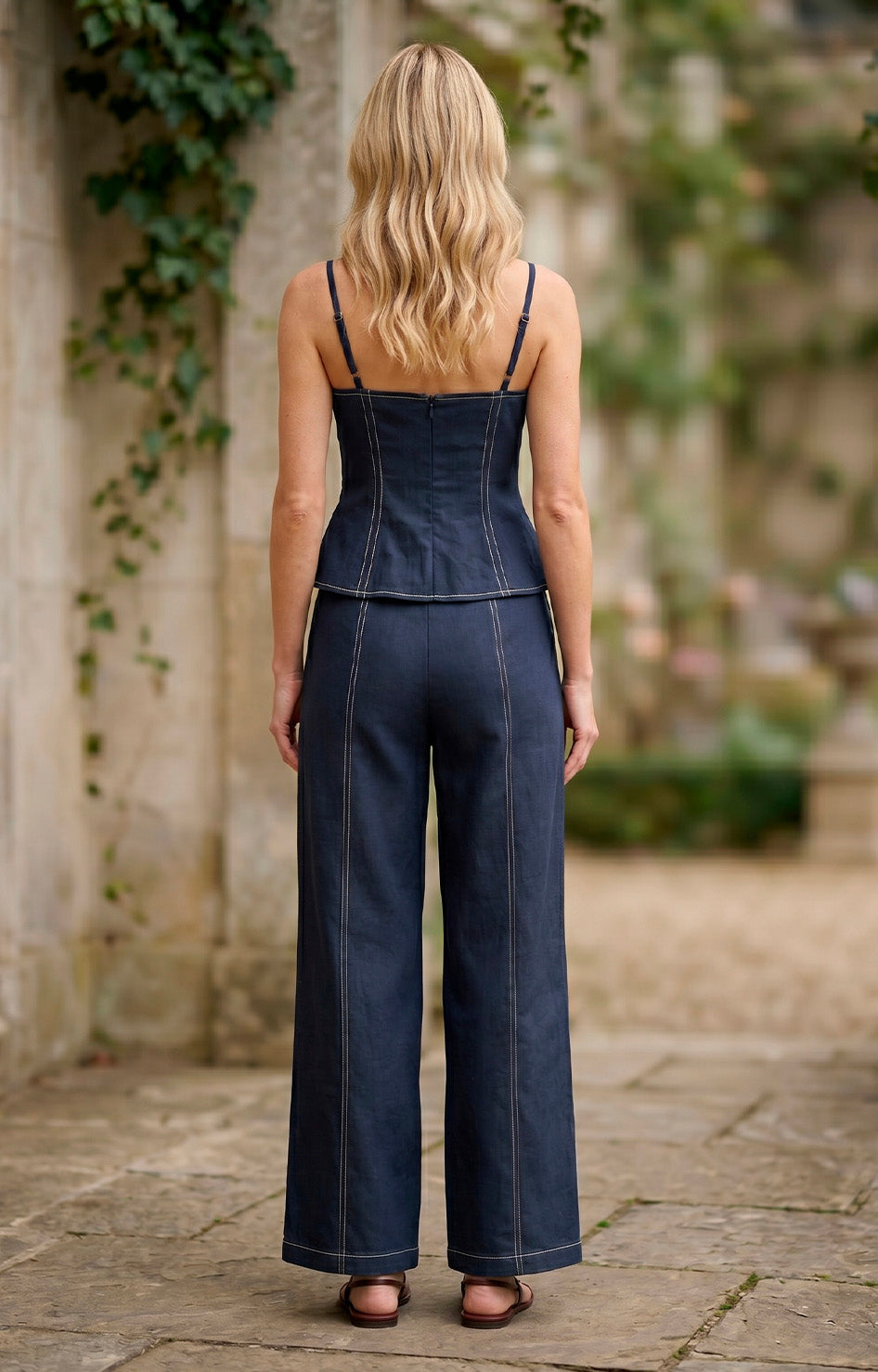 Conjunto peplum con pantalón amplio - CONJUNTO REGULAR Boutiquemirel 