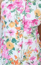 Vestido corto floral de corte A