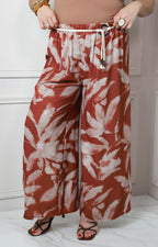 Pantalón palazzo estampado abstracto