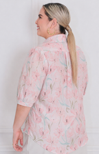 Blusa estampada con botones de flores