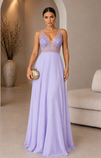 Vestido lila de tirantes