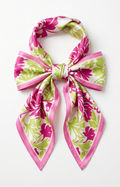 Mascada estampada en rosa
