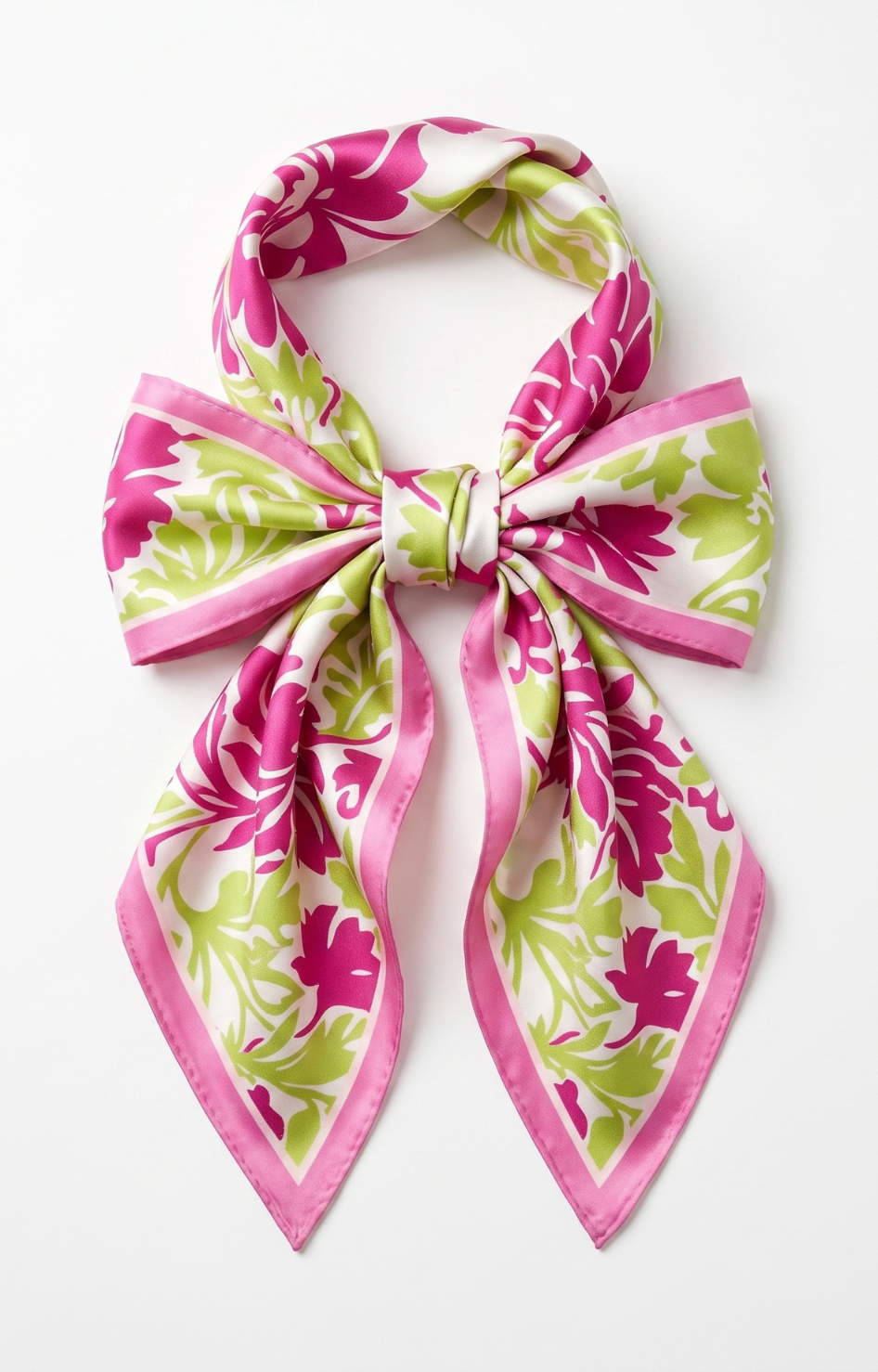 Mascada estampada en rosa