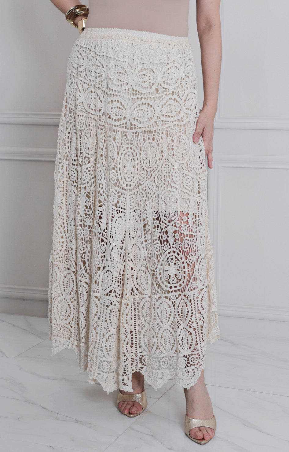 Falda larga de encaje - FALDA REGULAR Boutiquemirel 