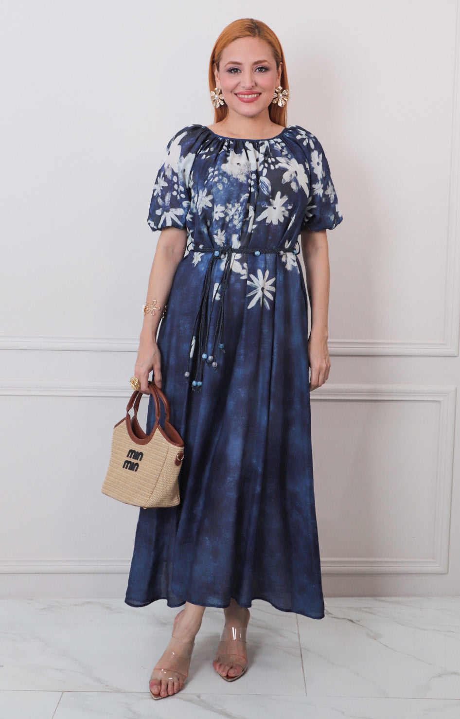 V*3-26*YMAI*JH8404*AZUL - VESTIDO LARGO REGULAR Boutiquemirel 