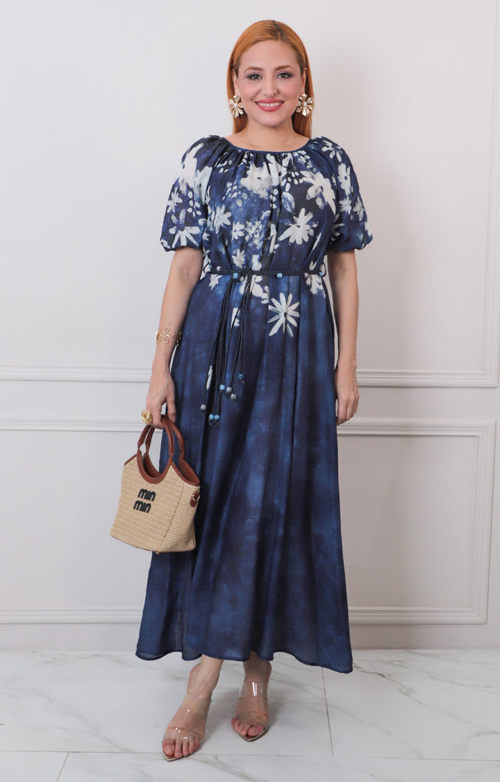 V*3-26*YMAI*JH8404*AZUL - VESTIDO LARGO REGULAR Boutiquemirel 