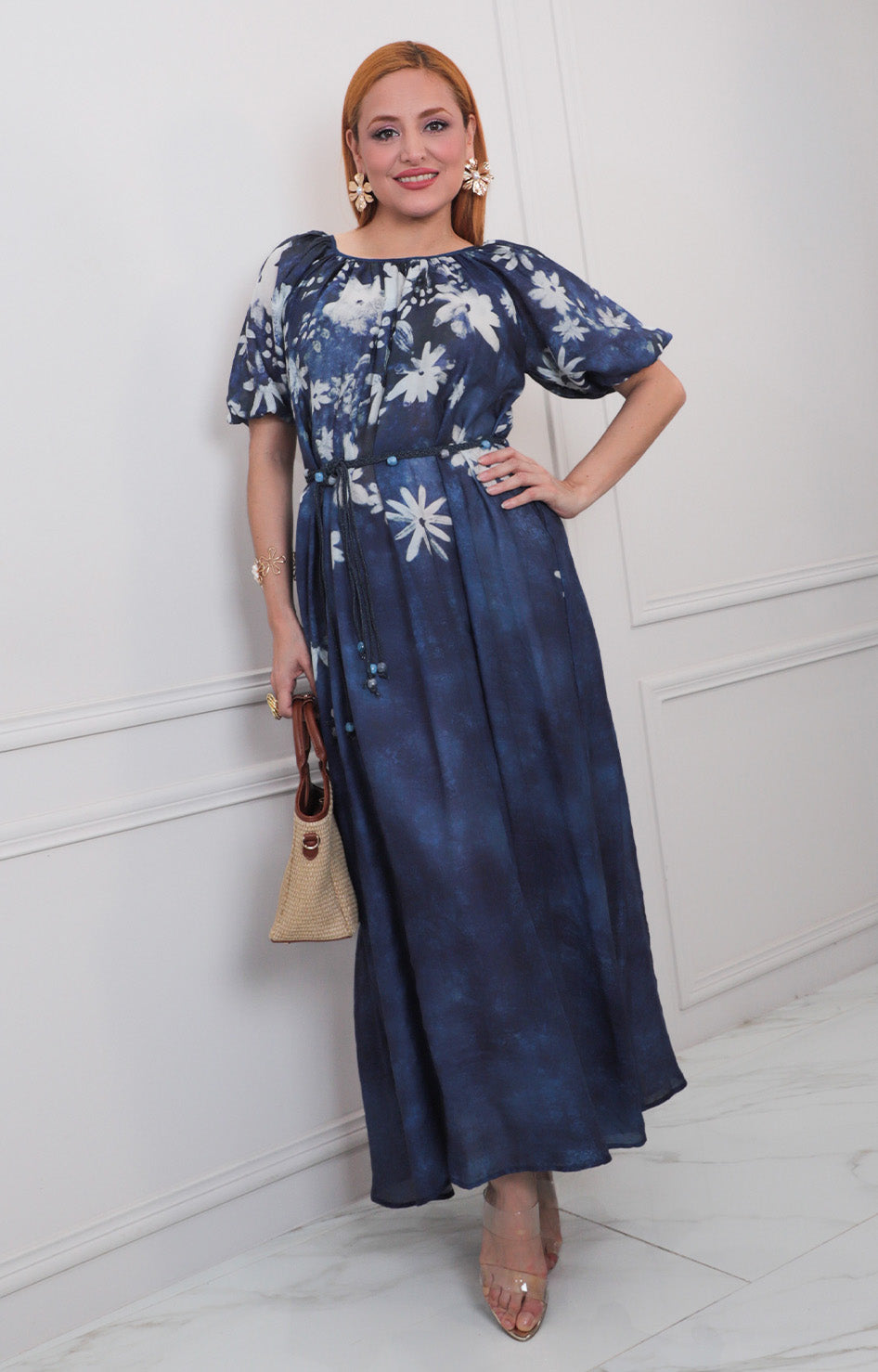 V*3-26*YMAI*JH8404*AZUL - VESTIDO LARGO REGULAR Boutiquemirel 