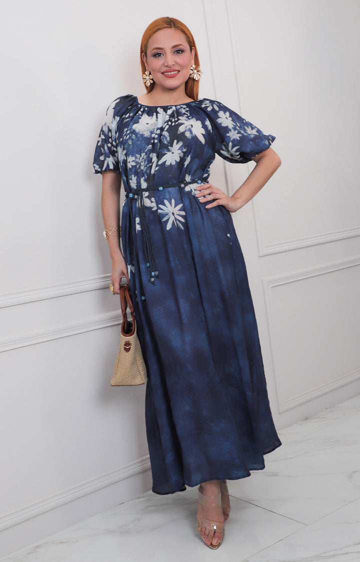 V*3-26*YMAI*JH8404*AZUL - VESTIDO LARGO REGULAR Boutiquemirel 
