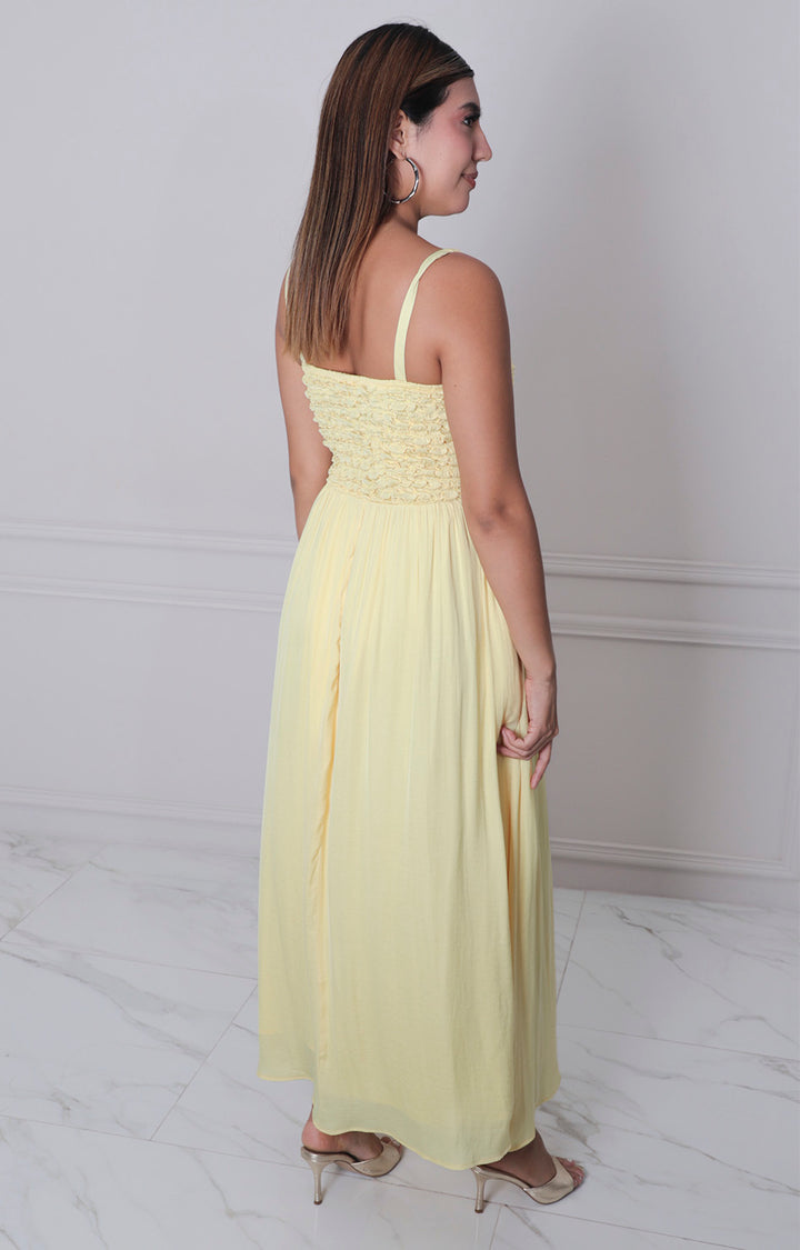 Vestido amarillo de tirantes - VESTIDO LARGO REGULAR Boutiquemirel 