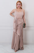 V*4-26*ROSEVELVET*RVD6885*BEIGE - VESTIDO LARGO REGULAR Boutiquemirel 