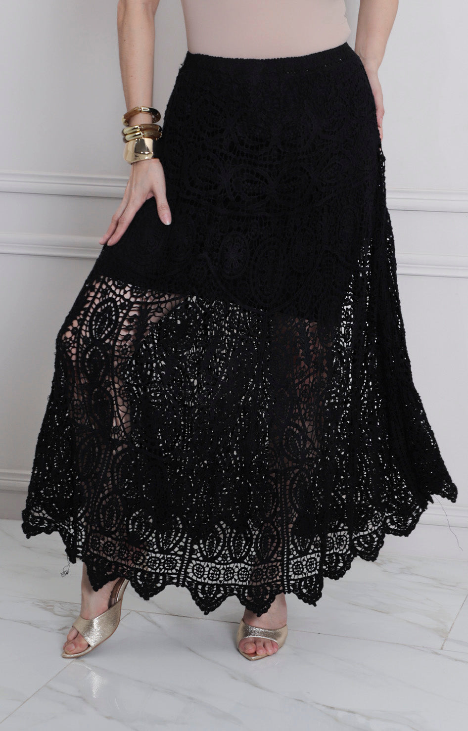 Falda larga de encaje - FALDA REGULAR Boutiquemirel 