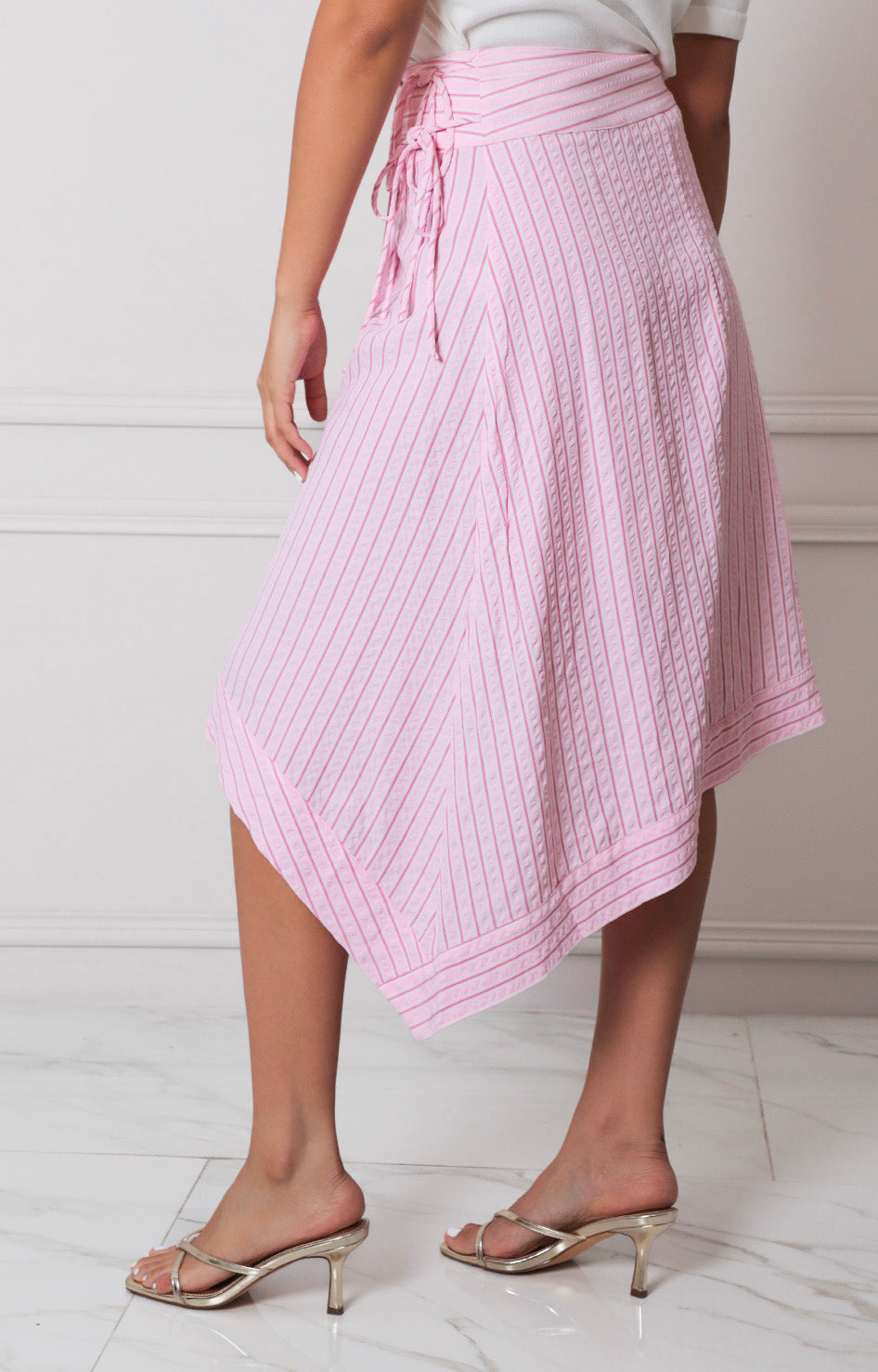 Falda rosa con estampado de rayas - FALDA REGULAR Boutiquemirel 