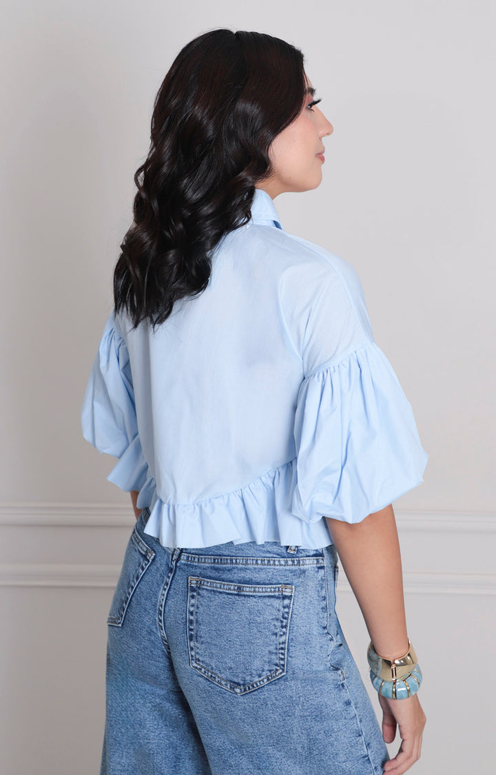 Blusa con manga globo - BLUSAS REGULAR Boutiquemirel 