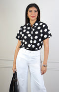 Blusa camisera de lunares con botones