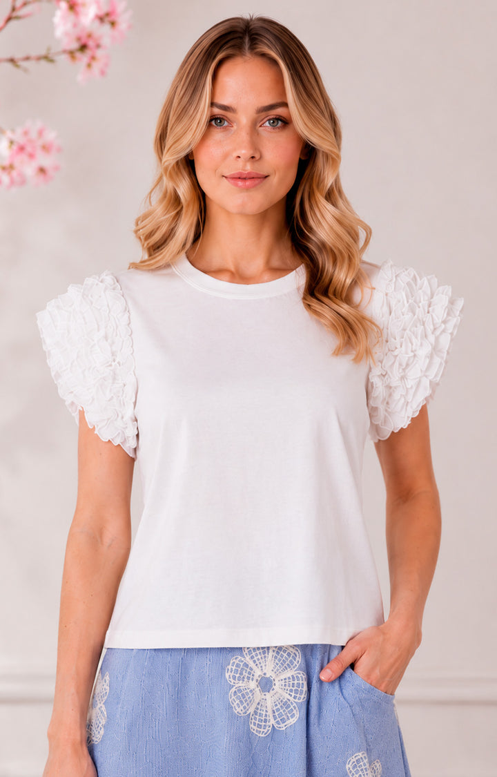 Blusa con manga texturizada - BLUSAS REGULAR Boutiquemirel 