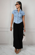 Blusa azul de mezclilla