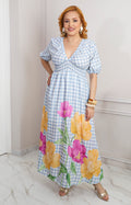 Vestido largo floral campestre