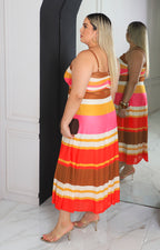 Vestido de tirantes multicolor