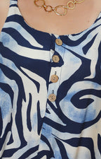 Palazzo con estampado de zebra