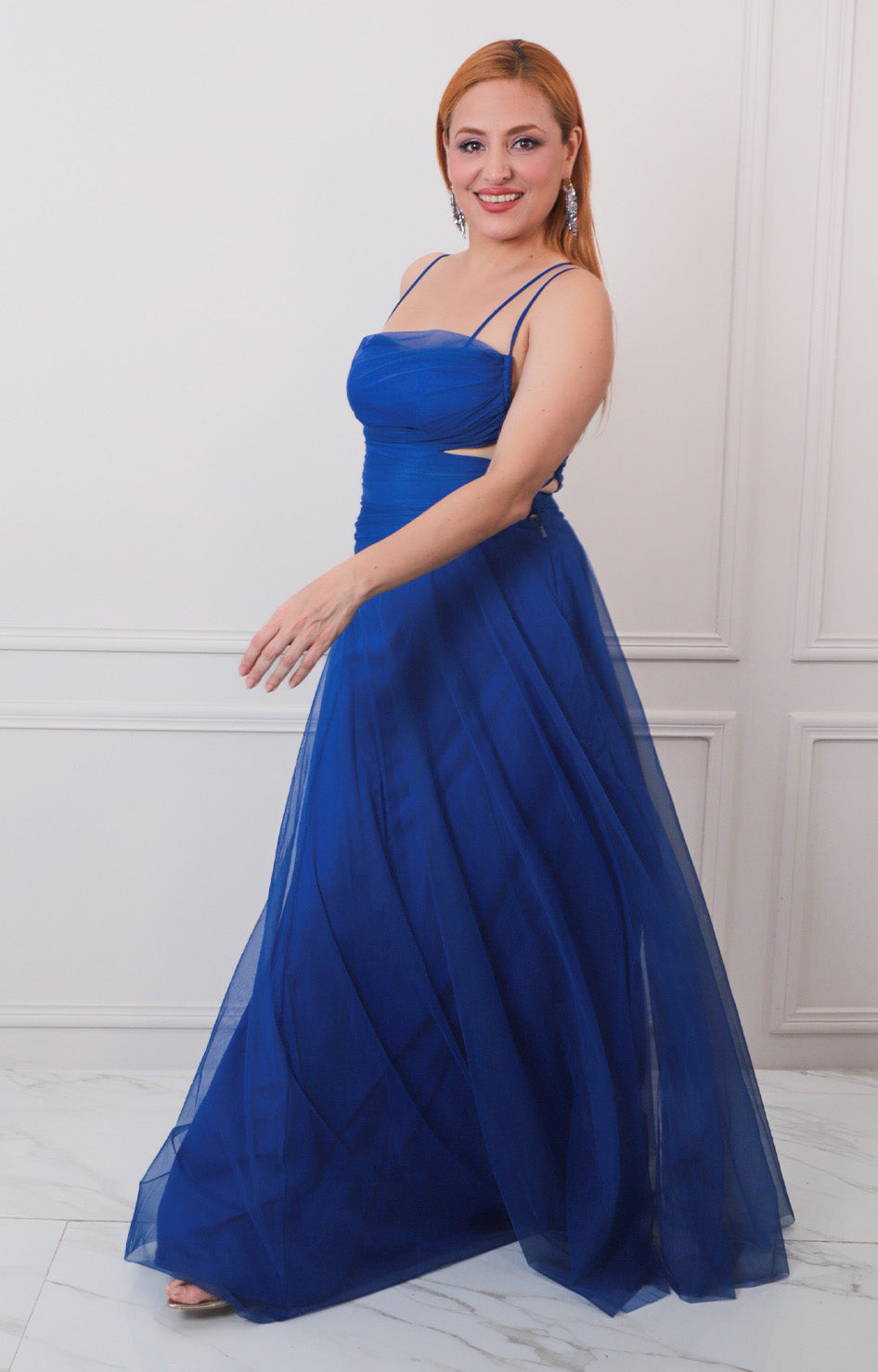 V*4-26*MANIJU*MM24458*AZUL REY - VESTIDO LARGO REGULAR Boutiquemirel 